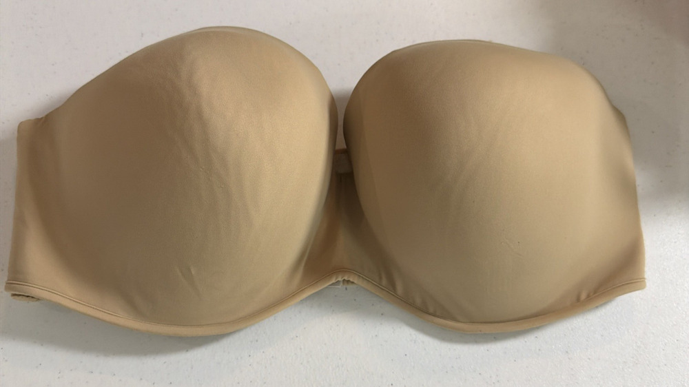 Lane Bryant Cacique smooth Boost Strapless Bra Size 44F Beige no straps NWT